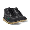 Kick Hi Zip in pelle per neonati unisex Nero/Bianco Kick Hi Zip in pelle per neonati unisex Nero/Bianco