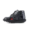 Kick Hi Zip in pelle verniciata nera unisex per neonati Kick Hi Zip in pelle verniciata nera unisex per neonati