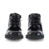 Kick Hi Zip in pelle verniciata nera unisex per neonati Kick Hi Zip in pelle verniciata nera unisex per neonati