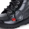 Kick Hi Zip in pelle verniciata nera unisex per neonati Kick Hi Zip in pelle verniciata nera unisex per neonati