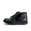Kick Hi Zip in similpelle e vernice nera per ragazze Kick Hi Zip in similpelle e vernice nera per ragazze