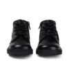 Kick Hi Zip in similpelle nero unisex per neonati