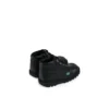 Kick Hi Zip in similpelle nero unisex per neonati