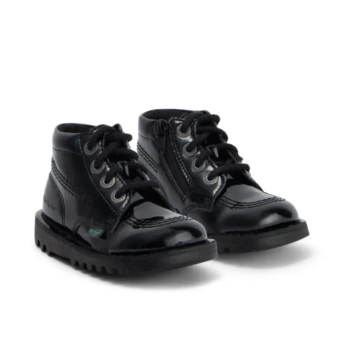 Kick Hi Zip in similpelle per bambine, nero Kick Hi Zip in similpelle per bambine, nero