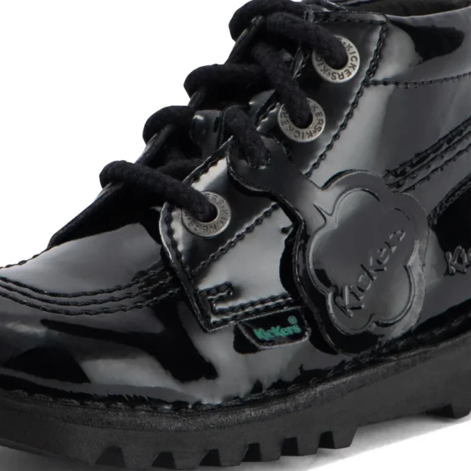 Kick Hi Zip in similpelle per bambine, nero Kick Hi Zip in similpelle per bambine, nero
