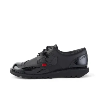 Kick Lo Brogue in pelle nera da donna