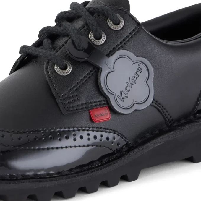 Kick Lo Brogue in pelle nera da donna Kick Lo Brogue in pelle nera da donna