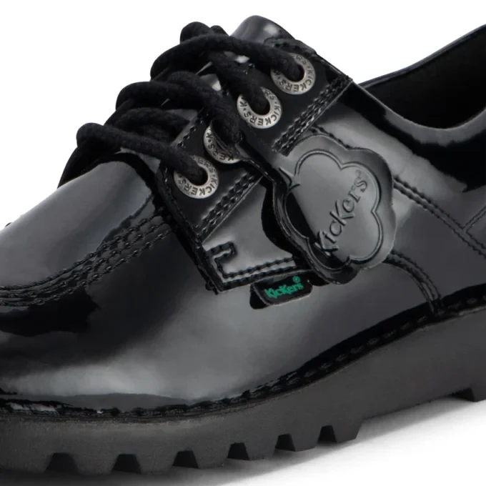 Kick Lo da donna in pelle alternativa verniciata nera Kick Lo da donna in pelle alternativa verniciata nera