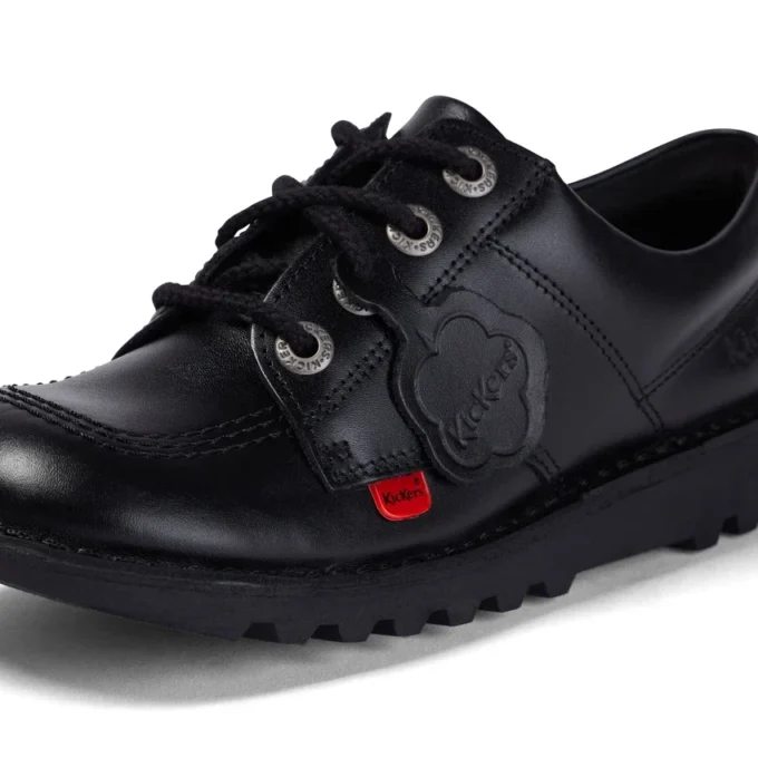 Kick Lo in pelle nero unisex per ragazzi Kick Lo in pelle nero unisex per ragazzi