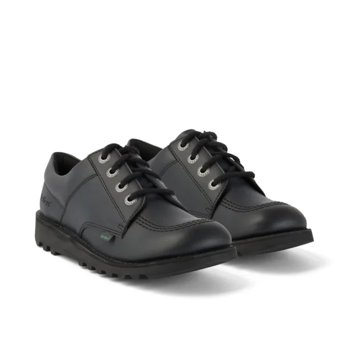 Kick Lo in pelle per ragazzi unisex, nero Kick Lo in pelle per ragazzi unisex, nero