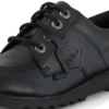 Kick Lo in pelle per ragazzi unisex, nero Kick Lo in pelle per ragazzi unisex, nero