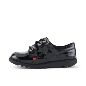 Kick Lo in pelle verniciata nera, modello unisex per ragazzi