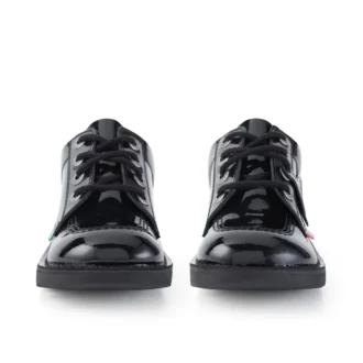 Kick Lo in pelle verniciata nera, modello unisex per ragazzi