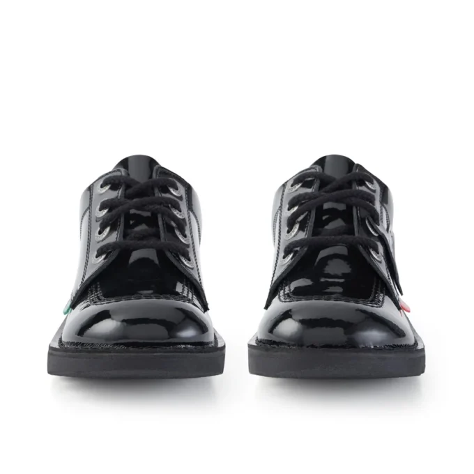 Kick Lo in pelle verniciata nera, modello unisex per ragazzi Kick Lo in pelle verniciata nera, modello unisex per ragazzi