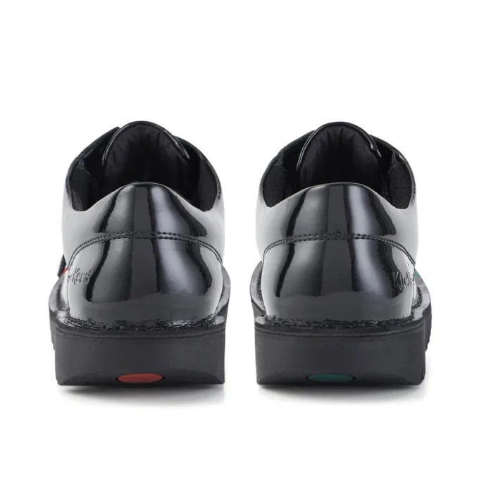 Kick Lo in pelle verniciata nera, modello unisex per ragazzi Kick Lo in pelle verniciata nera, modello unisex per ragazzi
