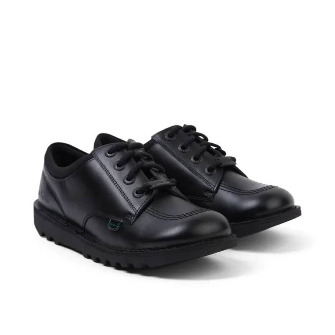 Kick Lo Mix Mesh in pelle nera unisex per ragazzi Kick Lo Mix Mesh in pelle nera unisex per ragazzi