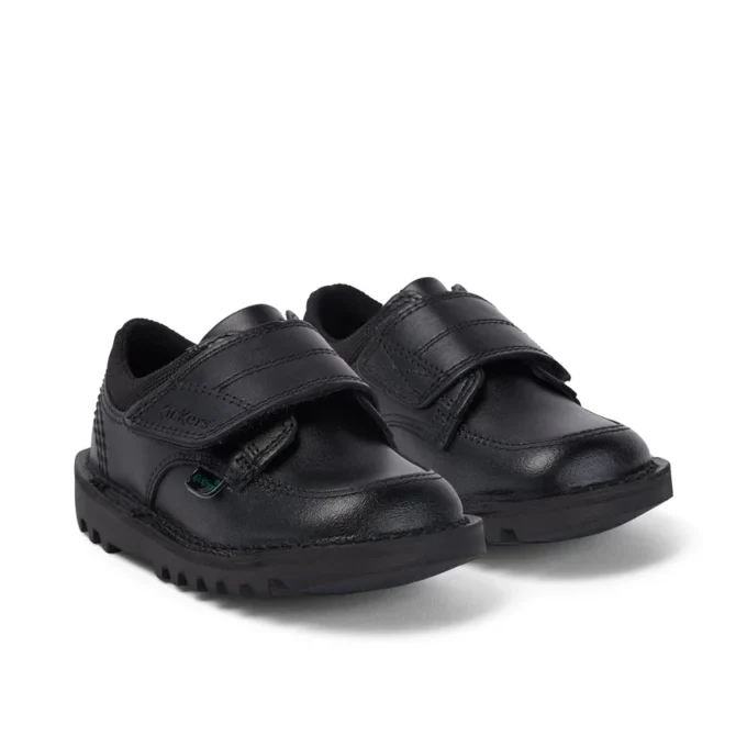 Kick Lo Scuff in pelle nera per neonati maschi Kick Lo Scuff in pelle nera per neonati maschi