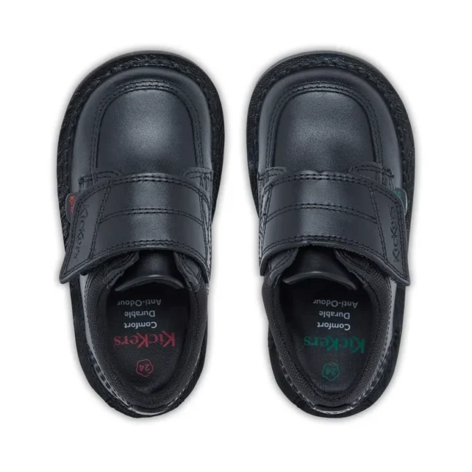 Kick Lo Scuff in pelle nera per neonati maschi Kick Lo Scuff in pelle nera per neonati maschi