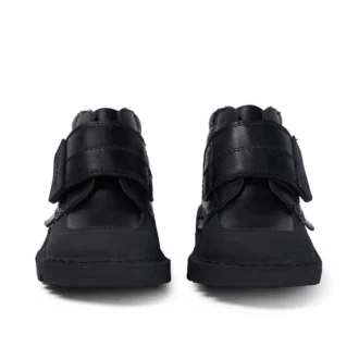 Kick Mid Scuff in pelle nera per bambini