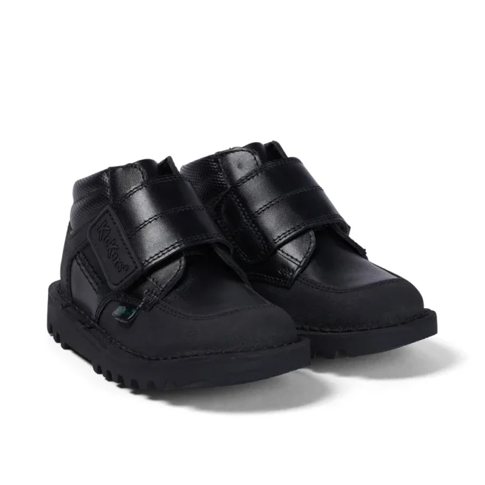 Kick Mid Scuff in pelle nera per bambini Kick Mid Scuff in pelle nera per bambini