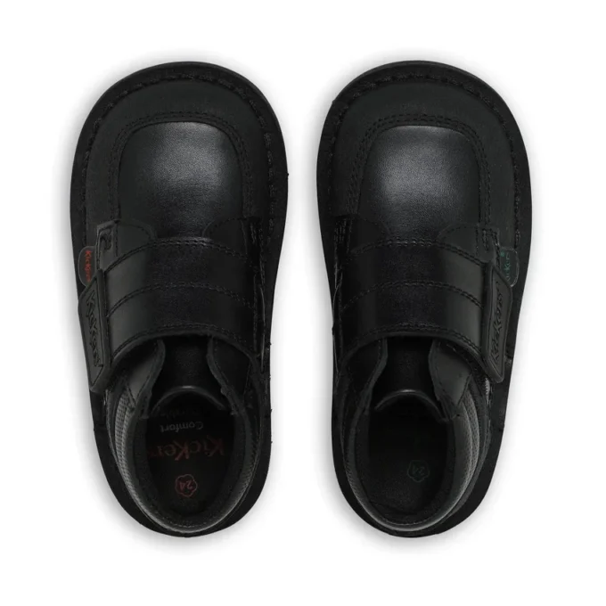 Kick Mid Scuff in pelle nera per bambini Kick Mid Scuff in pelle nera per bambini