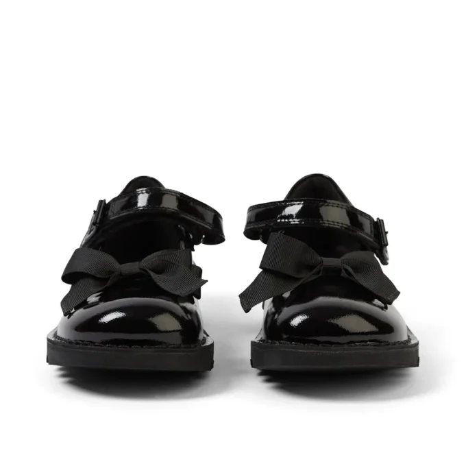 Kick Mj Bow in vernice nera per ragazze Kick Mj Bow in vernice nera per ragazze