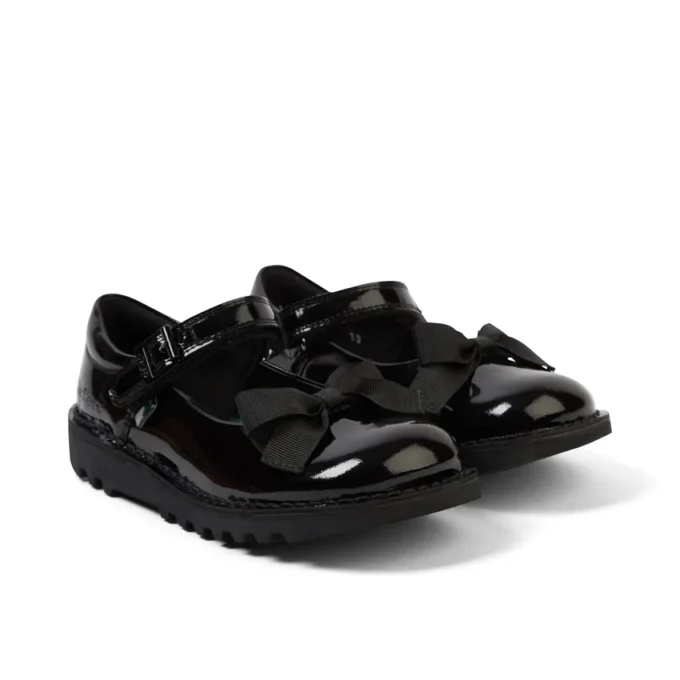 Kick Mj Bow in vernice nera per ragazze Kick Mj Bow in vernice nera per ragazze