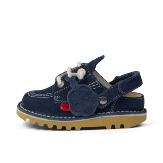 Kick Mule unisex per neonati in pelle scamosciata blu navy