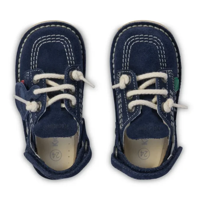 Kick Mule unisex per neonati in pelle scamosciata blu navy Kick Mule unisex per neonati in pelle scamosciata blu navy