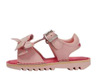 Kick Sandal in pelle rosa per bambine