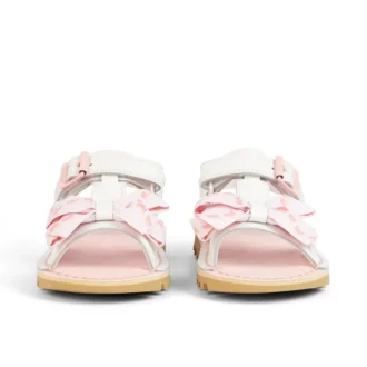 Kick Sandal per bambine in pelle bianca