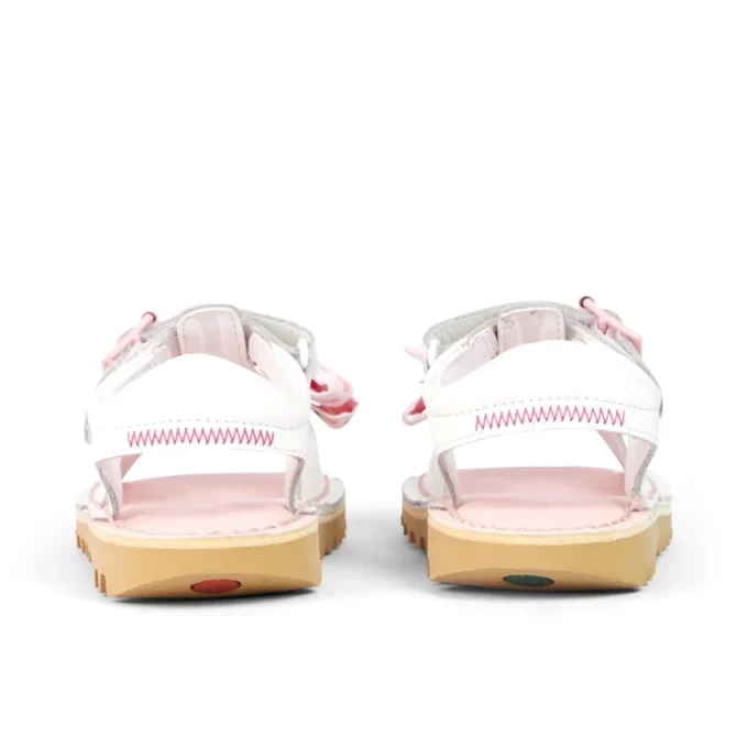 Kick Sandal per bambine in pelle bianca Kick Sandal per bambine in pelle bianca