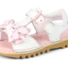 Kick Sandal per bambine in pelle bianca Kick Sandal per bambine in pelle bianca