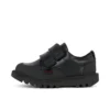 Kick Scuff Twin in pelle nera per bambini Kick Scuff Twin in pelle nera per bambini