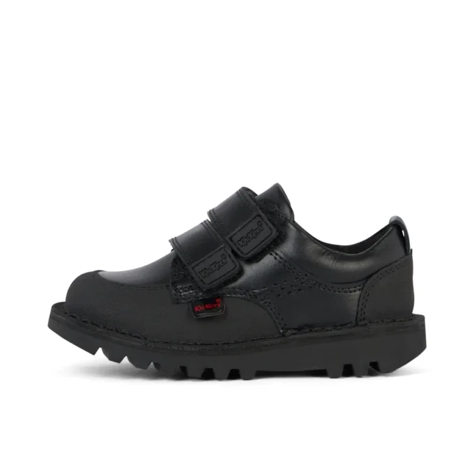 Kick Scuff Twin in pelle nera per bambini Kick Scuff Twin in pelle nera per bambini