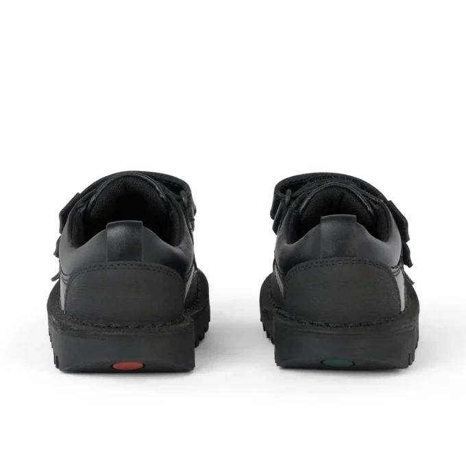 Kick Scuff Twin in pelle nera per bambini Kick Scuff Twin in pelle nera per bambini