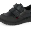 Kick Scuff Twin in pelle nera per bambini Kick Scuff Twin in pelle nera per bambini