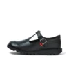 Kick T-Bar da donna per ragazze in pelle verniciata nera Kick T-Bar da donna per ragazze in pelle verniciata nera