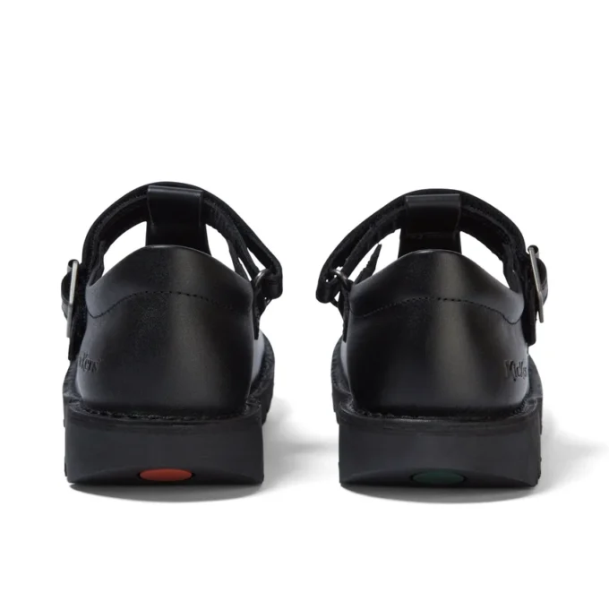Kick T-Bar da donna per ragazze in pelle verniciata nera Kick T-Bar da donna per ragazze in pelle verniciata nera