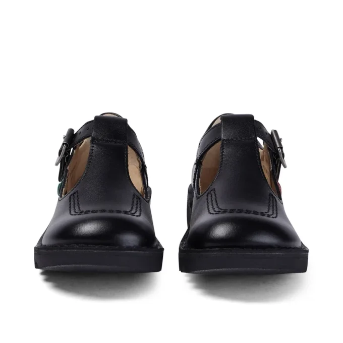 Kick T-Bar in pelle nera per ragazze Kick T-Bar in pelle nera per ragazze