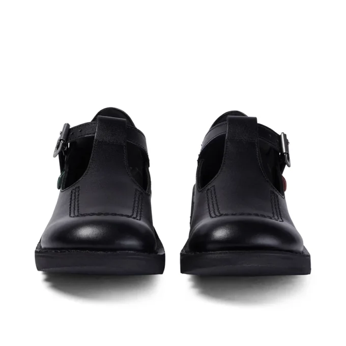 Kick T-Bar in pelle nera per ragazze Kick T-Bar in pelle nera per ragazze