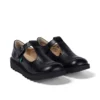 Kick T-Bar in pelle nera per ragazze Kick T-Bar in pelle nera per ragazze