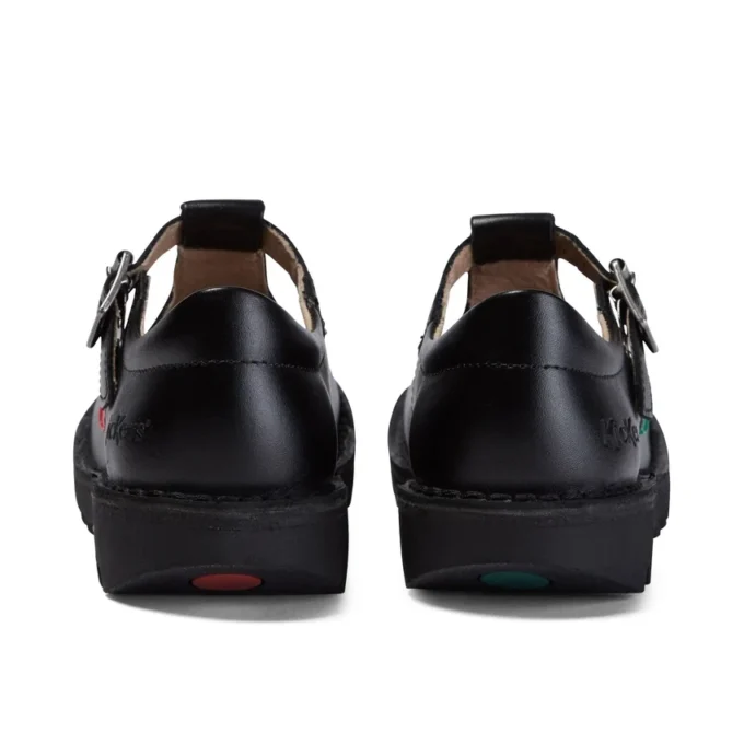 Kick T-Bar in pelle nera per ragazze Kick T-Bar in pelle nera per ragazze