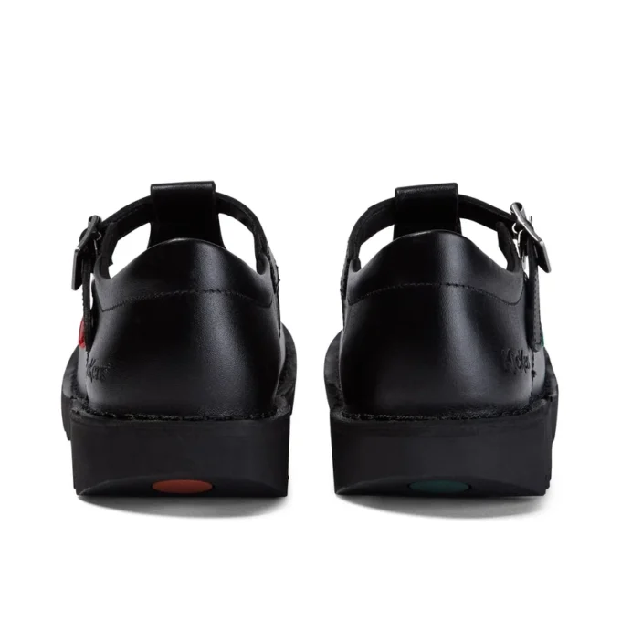 Kick T-Bar in pelle nera per ragazze Kick T-Bar in pelle nera per ragazze