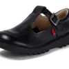 Kick T-Bar in pelle nera per ragazze Kick T-Bar in pelle nera per ragazze