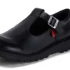 Kick T-Bar in pelle nera per ragazze Kick T-Bar in pelle nera per ragazze