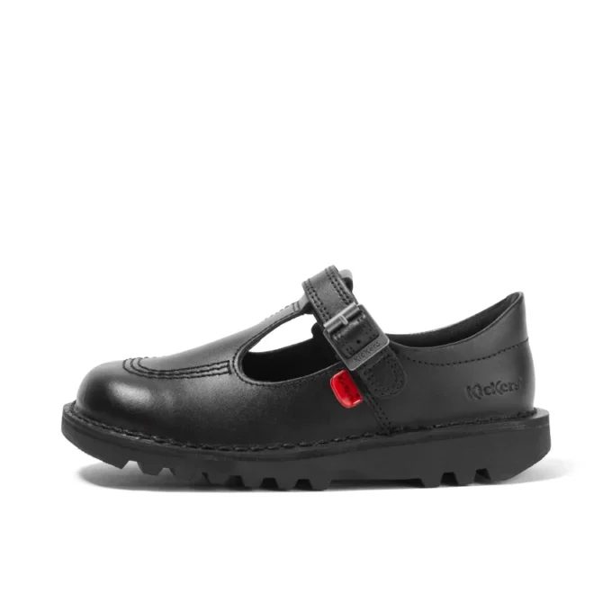 Kick T-Bar in pelle Vel nera per bambine Kick T-Bar in pelle Vel nera per bambine