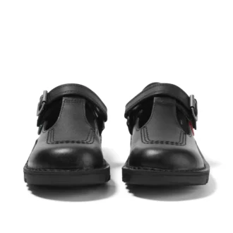 Kick T-Bar in pelle Vel nera per bambine