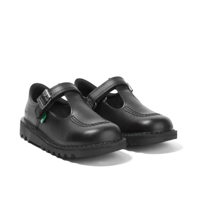 Kick T-Bar in pelle Vel nera per bambine Kick T-Bar in pelle Vel nera per bambine