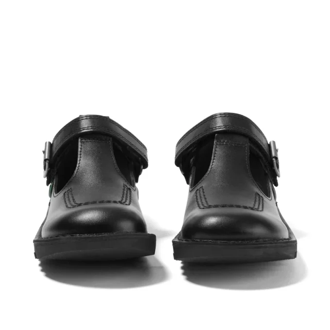 Kick T-Bar in pelle velour nera per ragazze Kick T-Bar in pelle velour nera per ragazze